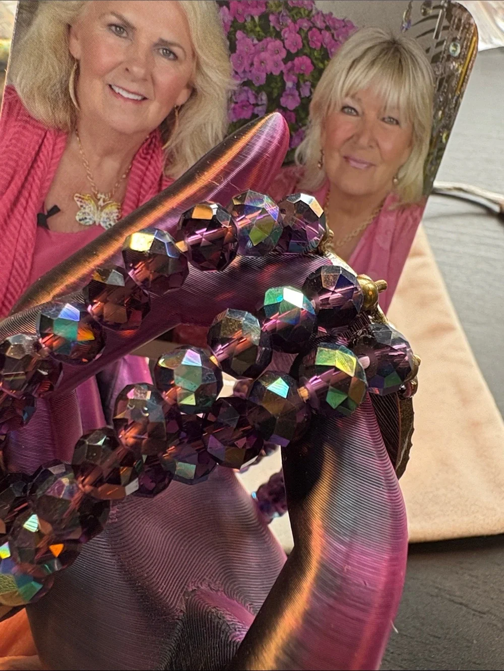 Kirks Folly Iridescent Purple Moon Face Bracelet - Picture 2 of 5